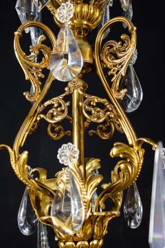 Luxurious Crystal and Brass Chandelier Italy 1930 - 1445558