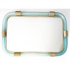 Luxury Azzure Torchon Torciglione Murano Glass Wall Mirror - 4754897