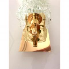 Luxury Gold 24k Wall Sconces With Green Graniglia Murano Glass Set of Two - 4718332