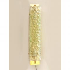 Luxury Gold 24k Wall Sconces With Green Graniglia Murano Glass Set of Two - 4718337