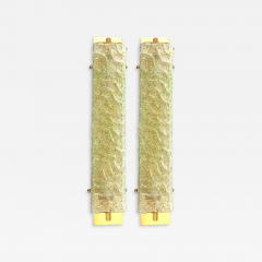 Luxury Gold 24k Wall Sconces With Green Graniglia Murano Glass Set of Two - 4718476