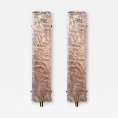 Luxury Gold Wall Sconces With Ametista Graniglia Murano Glass Set of Two - 4567536