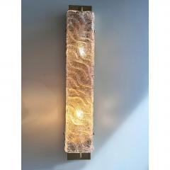 Luxury Gold Wall Sconces With Pink Ametista Graniglia Murano Glass Set of 2 - 4718812