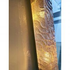Luxury Gold Wall Sconces With Pink Ametista Graniglia Murano Glass Set of 2 - 4718815