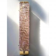 Luxury Gold Wall Sconces With Pink Ametista Graniglia Murano Glass Set of 2 - 4718818
