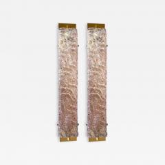 Luxury Gold Wall Sconces With Pink Ametista Graniglia Murano Glass Set of 2 - 4719060