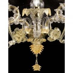 Luxury Imperial Venetian Ca Rezzonico Murano Glass With Gold Leaf and Flowers - 4630000