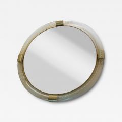 Luxury Round Torciglione Gold Murano Glass Wall Mirror in Barovier Style - 4630825