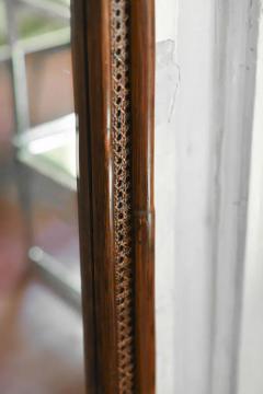 Lyda Levi Large mirror in wicker and Vienna straw dark finish 1980s By Lyda Levi - 3737240