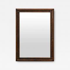 Lyda Levi Large mirror in wicker and Vienna straw dark finish 1980s By Lyda Levi - 3742914
