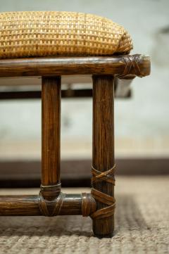 Lyda Levi Pair Of Wooden Ottomans By Lyda Levi For Mcguire San Francisco 1970S - 4520981