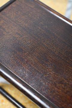 Lyda Levi Pair of Wooden Tables with Leather Bindings by Lyda Levi Mcguire San Francisco - 4364858