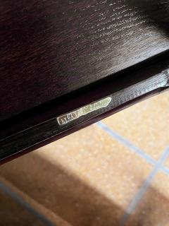 Lyda Levi Pair of Wooden Tables with Leather Bindings by Lyda Levi Mcguire San Francisco - 4364870