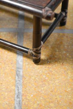 Lyda Levi Pair of Wooden Tables with Leather Bindings by Lyda Levi Mcguire San Francisco - 4364871