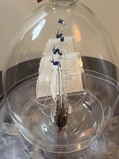 Lymington Glass Mystiques Company EXTRAORDINARY HANDBLOWN GLASS SHIP IN BOTTLE DECANTOR - 3043196