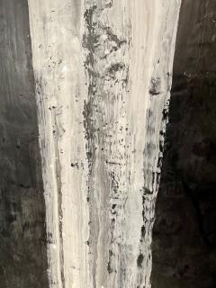 Lynn Basa Encaustic Black and White Stripe Panel Camino 2018 - 2943440
