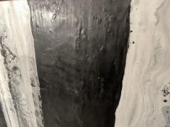 Lynn Basa Encaustic Black and White Stripe Panel Camino 2018 - 2943446