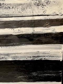 Lynn Basa Encaustic Black and White Stripe Panel The Speckled 2013 - 2973630