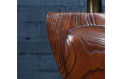 Lynn F Mrs Lawrence D Egbert Lynn Lawrence Carved Biomorphic Oak Table Lamp for Modeline of CA - 4441899