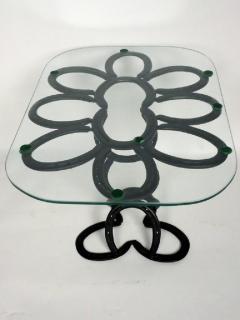 Lyrical Wrought Iron Side Table Made from St Croix Forge Horseshoes circa 1985 - 574554