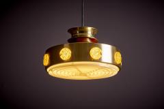 Lyskaer Pendant Lamp in brass Denmark 1960s - 3347434