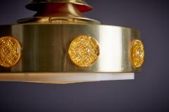Lyskaer Pendant Lamp in brass Denmark 1960s - 3347435