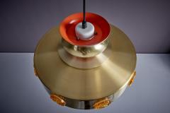 Lyskaer Pendant Lamp in brass Denmark 1960s - 3347437