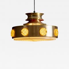 Lyskaer Pendant Lamp in brass Denmark 1960s - 3349052