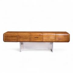 M F Harty M F Harty for Stow Davis Tomorrow Chrome and Walnut Floating Credenza - 4410657