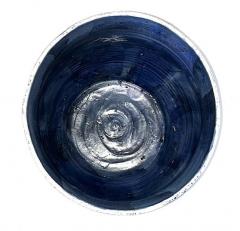 M Jay Lindsay Large Blue and White Stoneware Planter by Master Potter M Jay Lindsay - 2493805