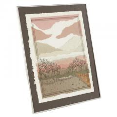 M P Marion Mid Century Landscape Mixed Media Collage - 2354557