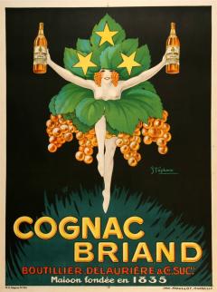 M St phane Original Cognac Briand Lithographic Poster - 4796180