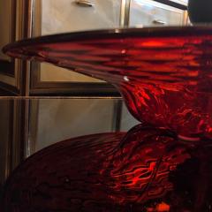 M V M Cappellin Co Modern Round Red Murano Blown Glass Centerpiece by MVM Cappellin Co  - 1696717