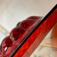 M V M Cappellin Co Modern Round Red Murano Blown Glass Centerpiece by MVM Cappellin Co  - 1696718