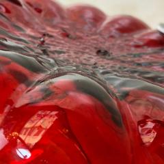 M V M Cappellin Co Modern Round Red Murano Blown Glass Centerpiece by MVM Cappellin Co  - 1696721