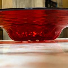 M V M Cappellin Co Modern Round Red Murano Blown Glass Centerpiece by MVM Cappellin Co  - 1696725