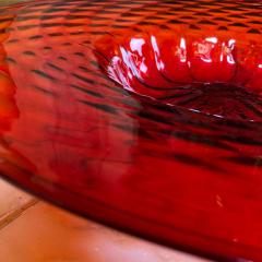 M V M Cappellin Co Modern Round Red Murano Blown Glass Centerpiece by MVM Cappellin Co  - 1696732