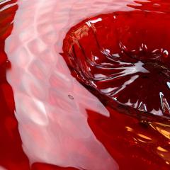 M V M Cappellin Co Modern Round Red Murano Blown Glass Centerpiece by MVM Cappellin Co  - 1696733