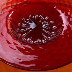 M V M Cappellin Co Modern Round Red Murano Blown Glass Centerpiece by MVM Cappellin Co  - 1696734