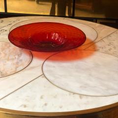 M V M Cappellin Co Modern Round Red Murano Blown Glass Centerpiece by MVM Cappellin Co  - 1696735