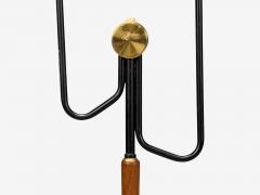 M llers Armatur Eskilstuna Floor Lamp Lacquered Metal Teak Sweden 1950s - 4450178