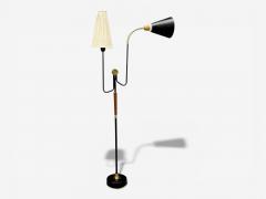 M llers Armatur Eskilstuna Floor Lamp Lacquered Metal Teak Sweden 1950s - 4450185