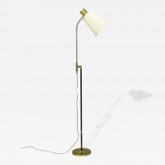 M llers Armatur Eskilstuna Floor Lamp Leather Brass Sweden 1950s - 4753270