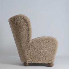 M rta Blomstedt Highback M rta Blomstedt Aulanko Armchair in Honey Natural Sheepskin 1940s - 4572913