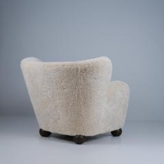 M rta Blomstedt Large M rta Blomstedt Aulanko Armchair in Moonlight Natural Sheepskin 1940s - 4621645