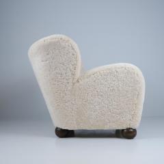 M rta Blomstedt Large M rta Blomstedt Aulanko Armchair in Moonlight Natural Sheepskin 1940s - 4621648
