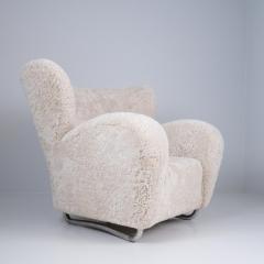 M rta Blomstedt M rta Blomstedt Original Aulanko Lounge Chair In Sheepskin Steel Legs 1939 - 4279709