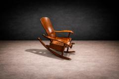 M veis Cimo Brazilian Mid Century Rocking Chair in Bentwood Moveis Cimo 1950s - 4544908