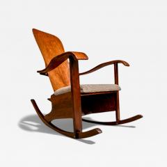 M veis Cimo Brazilian Mid Century Rocking Chair in Bentwood Moveis Cimo 1950s - 4545963