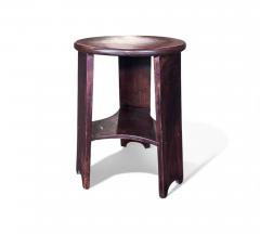 M veis Cimo Brazilian Mid Century Three Legged Round Stool in Hardwood Cimo - 4423642